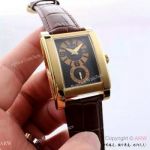 New Replica Rolex Cellini Prince Watch Rose Gold & Black Leather